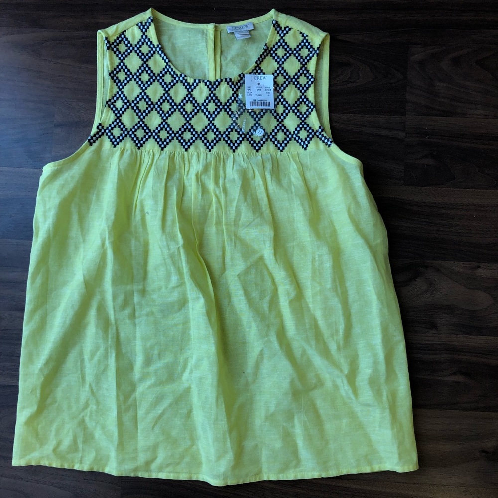 Small J. Crew sleeveless blouse new with tags
